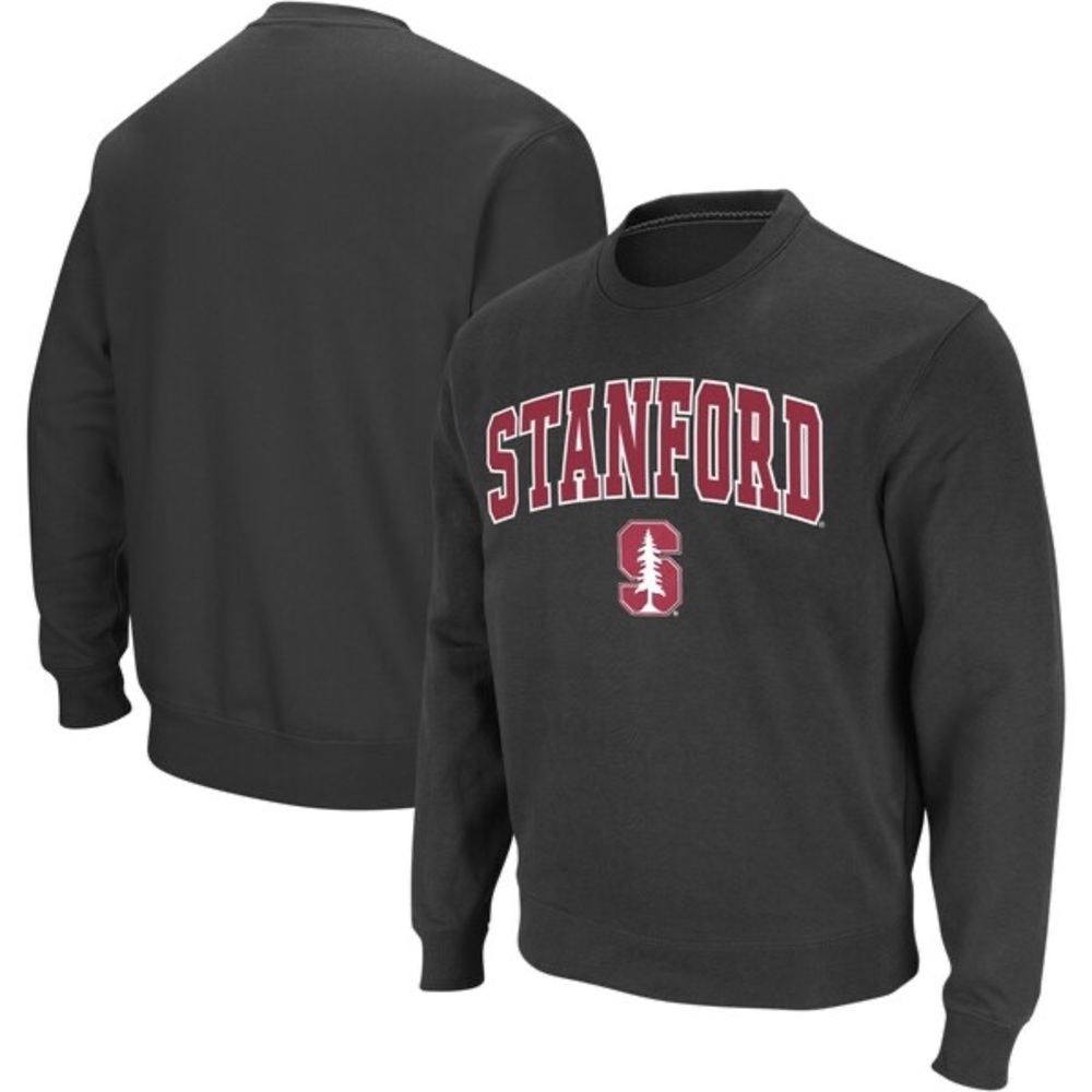 Dark grey Stanford patchwork crewneck